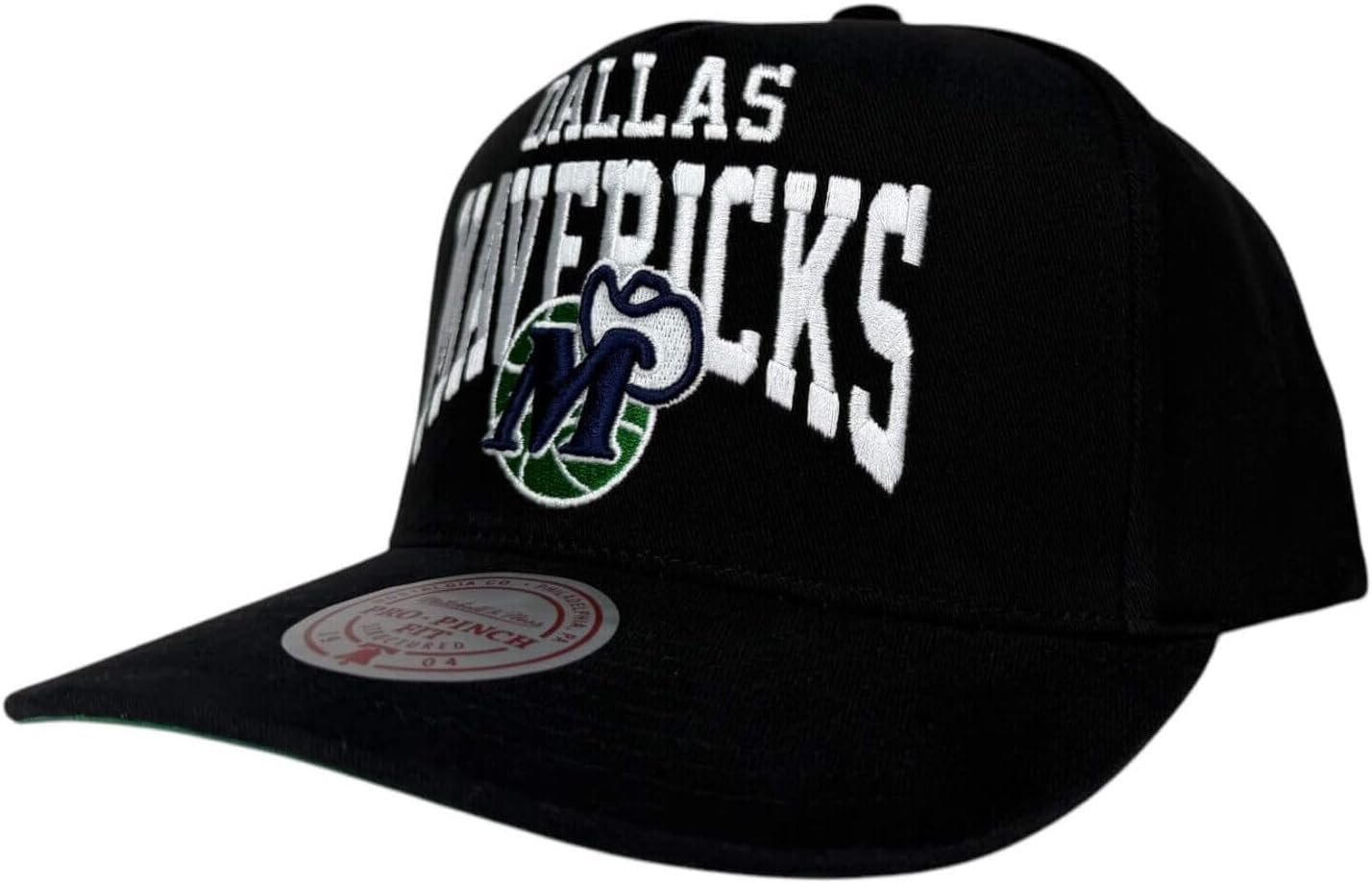 Mitchell & Ness Dallas Mavericks Big Time Pro Hardwood Classic Snapback Hat Cap - Black