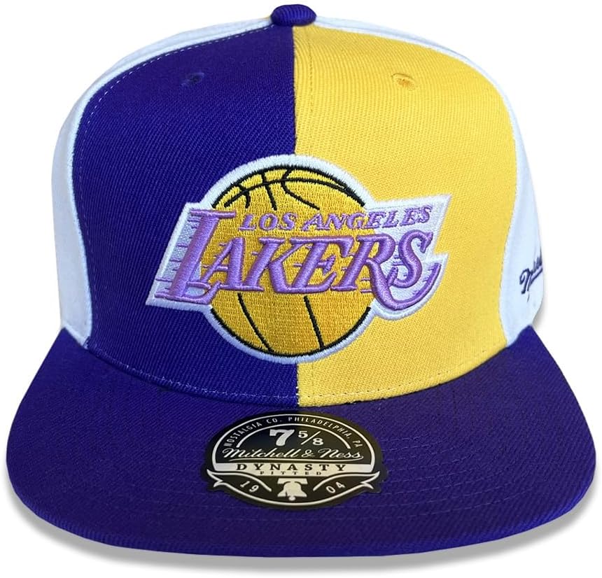 Mitchell & Ness LA Los Angeles Lakers Reload 2.0 Pinwheel Dynasty Fitted Hat, Cap
