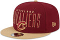New Era Cleveland Cavaliers 9FIFTY Headline Snapback Cap, Adjustable Hat Red Gold