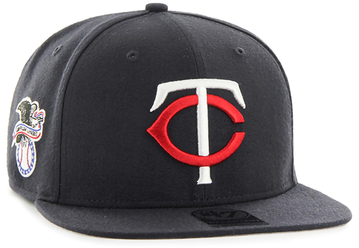 47 MLB Sure Shot Captain Hat Adjustable Structured 6-Panel Snapback Hat Cap, Adult One Size Fits All