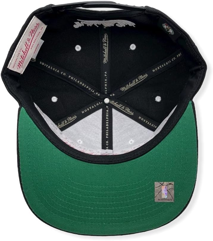 Black Boston Celtics NBA Snapback Cap by Mitchell & Ness