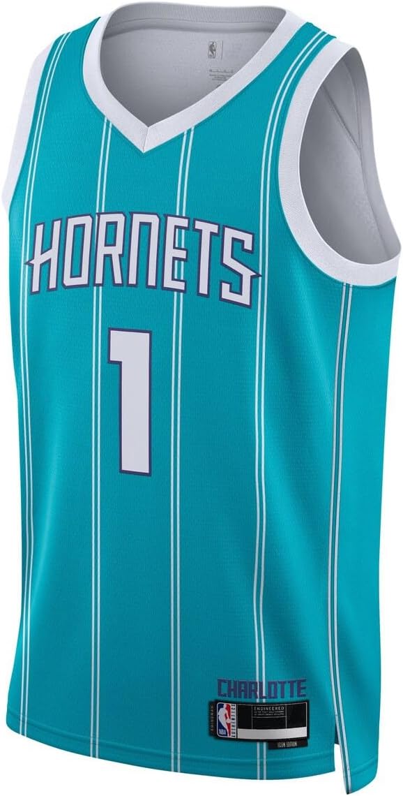 LaMelo Ball Charlotte Hornets NBA Kids Youth 8-20 Teal Icon Edition Swingman Jersey