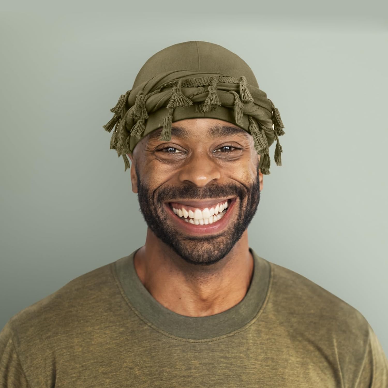 6 Pack Satin Lined Turban for Men, Silky Pre-Tied Head Wraps – Hair Protection Sleep Cap for Waves, Braids