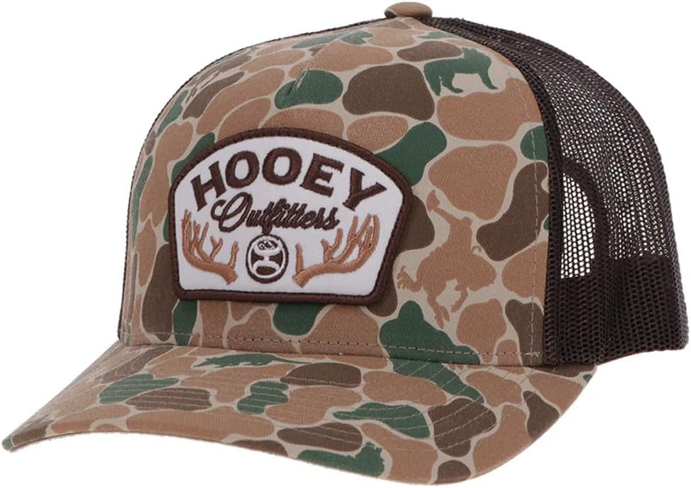 HOOEY Outfitters Critter Camo Snapback Hat - Mesh Back Trucker Cap for Men, Hunting & Fishing Hat, Duck Camo Baseball Cap