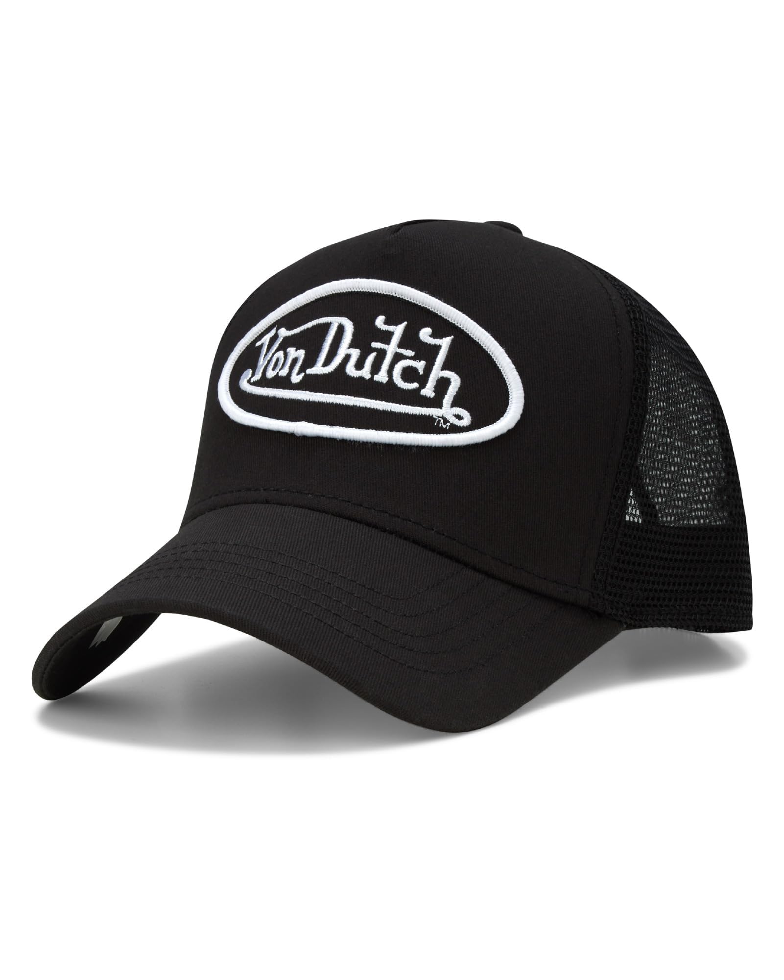 Von Dutch Unisex Trucker Hat - Retro Classic Solid Color Mesh Back Snapback Baseball Cap for Men & Women.
