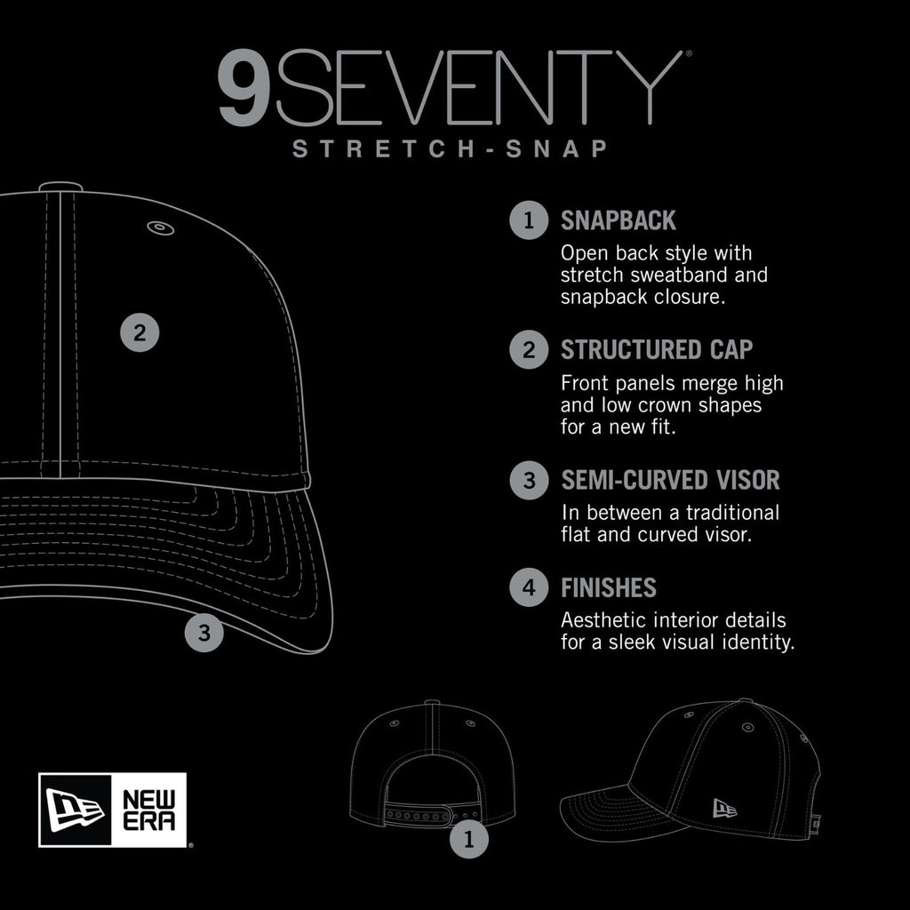 New Era Unisex-Adult MLB Player Replica 9SEVENTY Baseball Team Color Stretch Adjustable Snapback Hat One Size Fits All - Los Angeles Dodgers - Blue