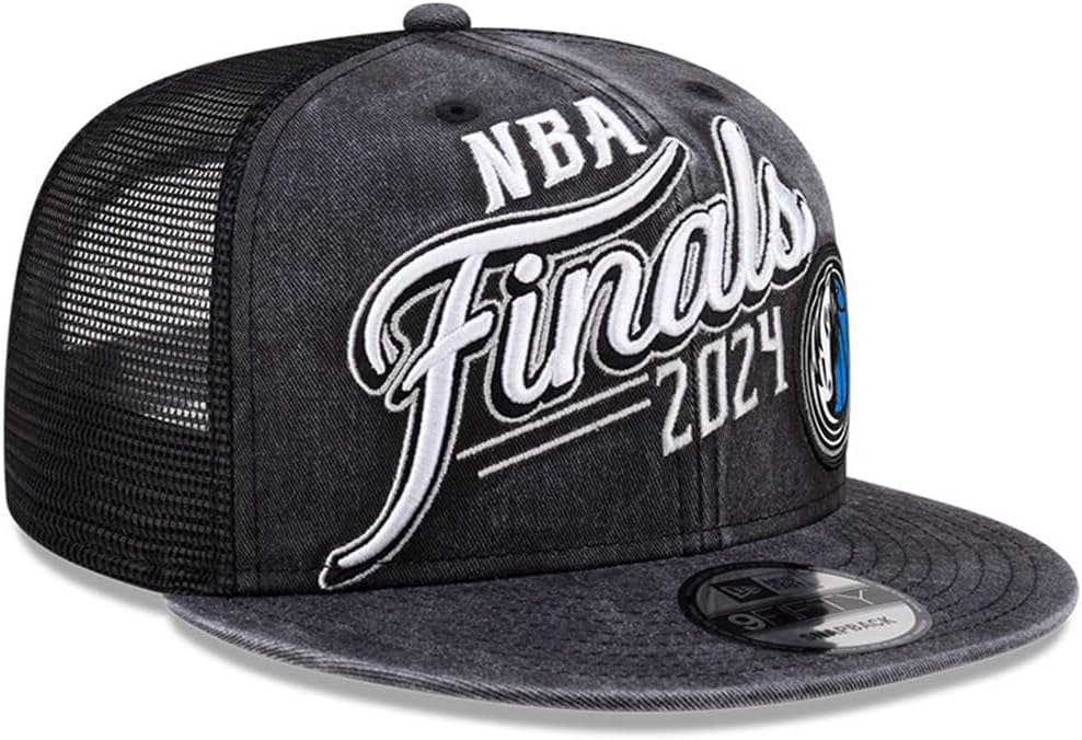 New Era Dallas Mavericks 9FIFTY 2024 NBA Finals Western Conference Champions Trucker Cap, Hat Black