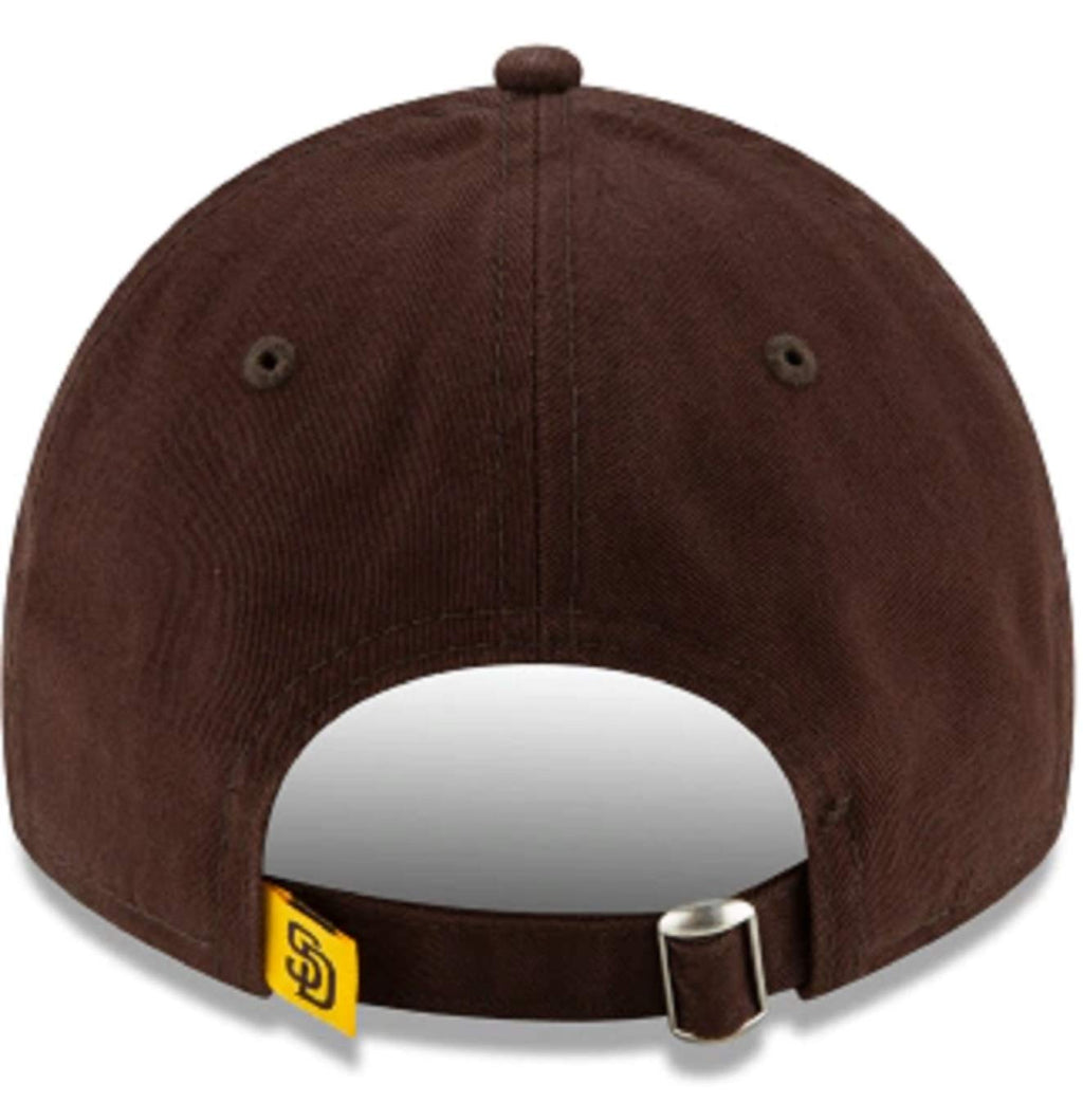 New Era San Diego Padres Brown Adjustable Dad Hat Cap One Size Fit Most (9Twenty Slide Buckle Closure)