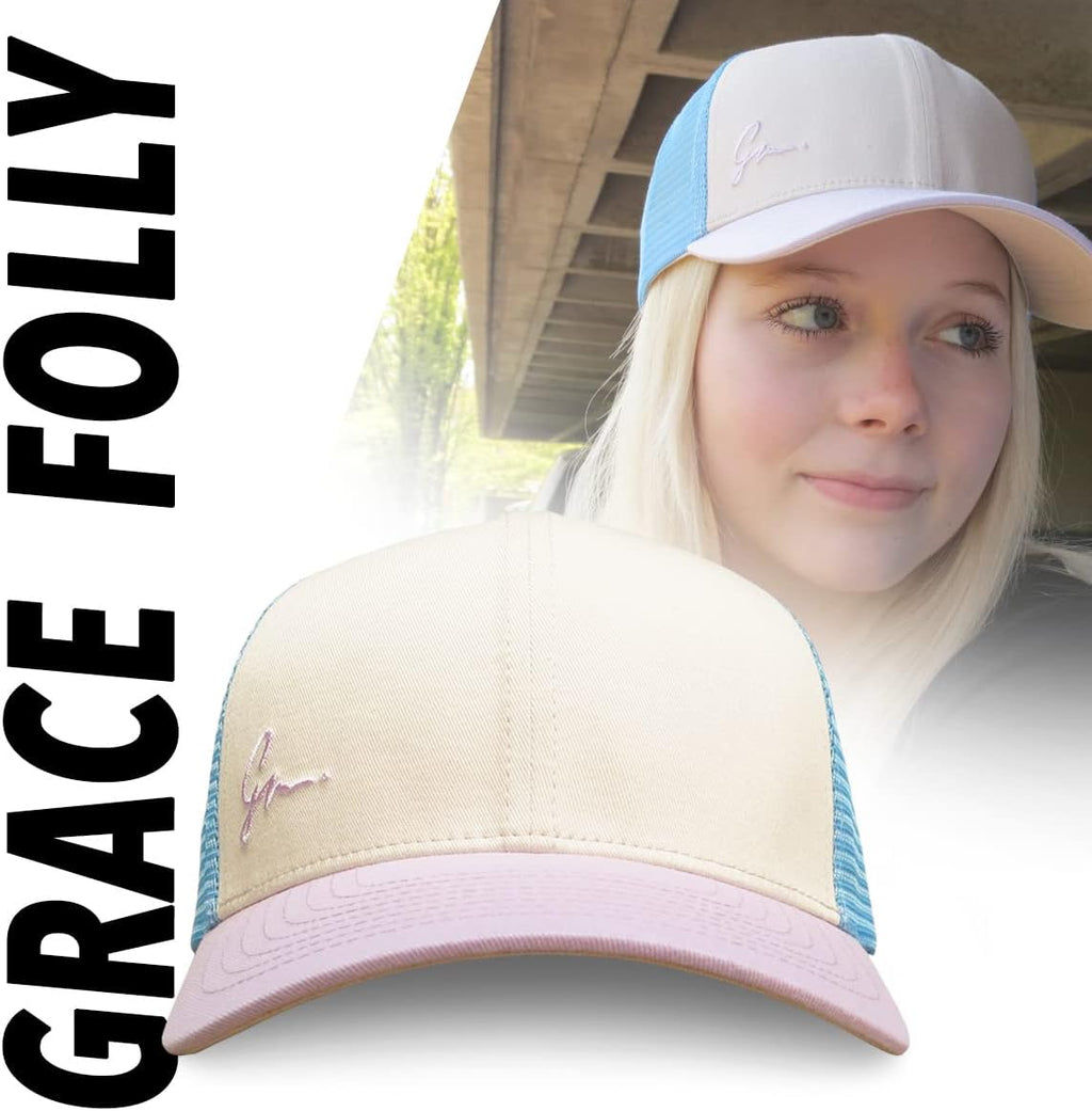 Grace Folly Beach Trucker Hats for Women- Snapback Baseball Cap for Summer