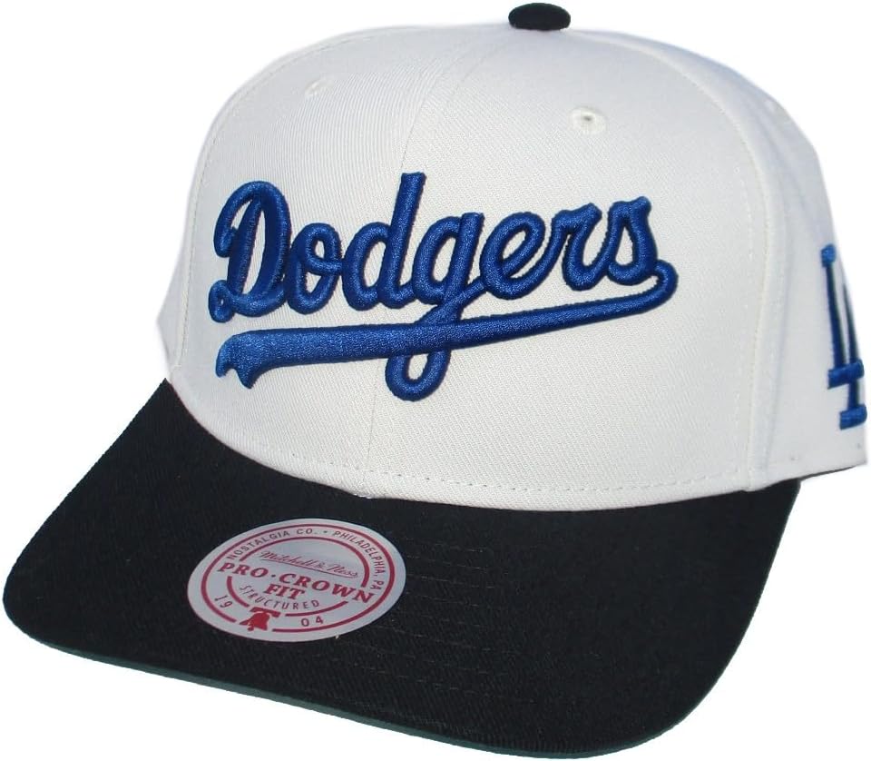 Mitchell & Ness MLB Off Word Pro Snapback Adjustable Hat Cap - Off White