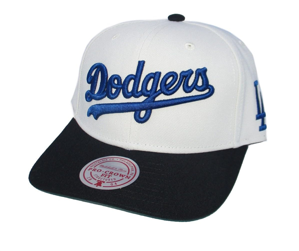 Mitchell & Ness MLB Off Word Pro Snapback Adjustable Hat Cap - Off White