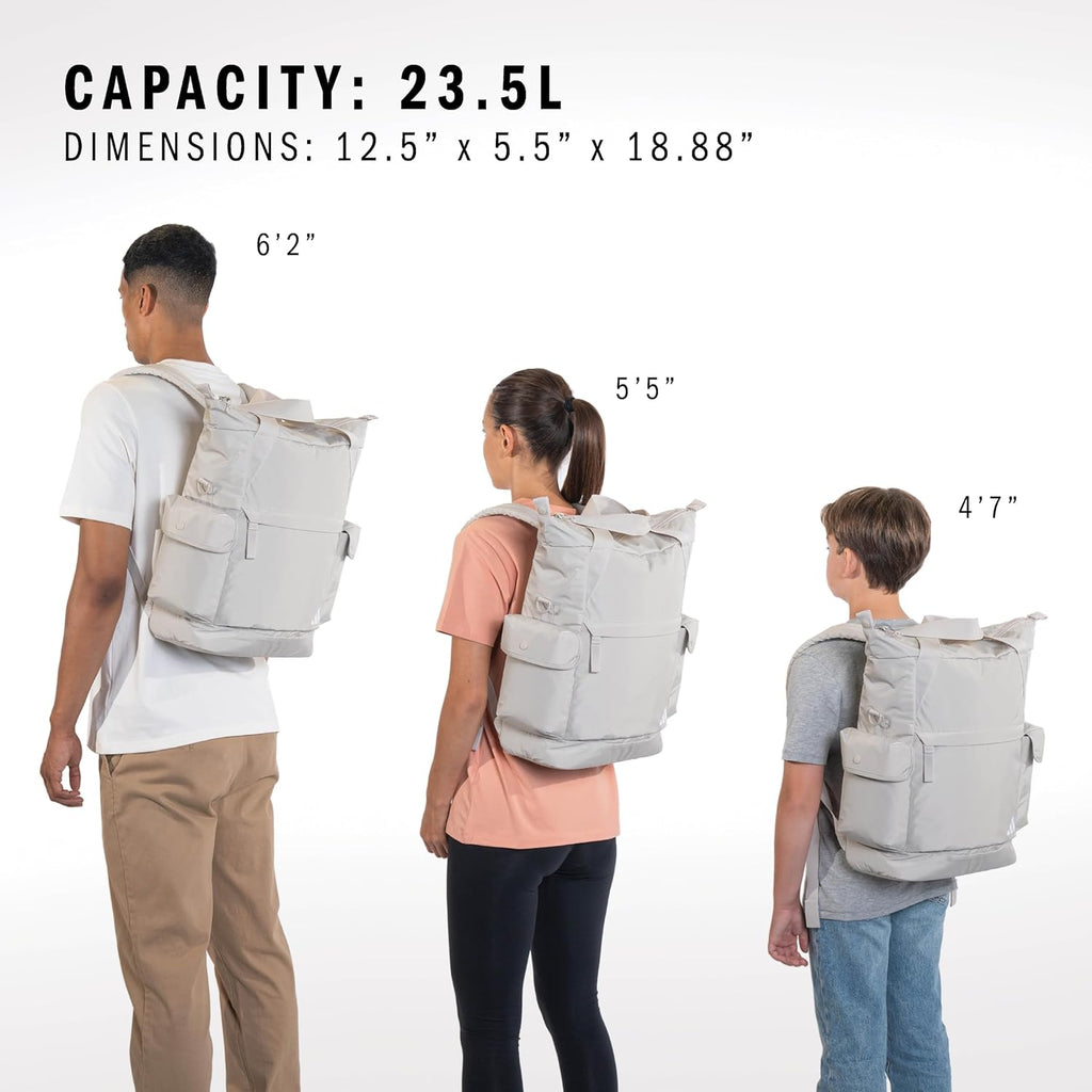 adidas Saturday Tote Backpack – Versatile Bag with Hand & Shoulder Straps, 23L