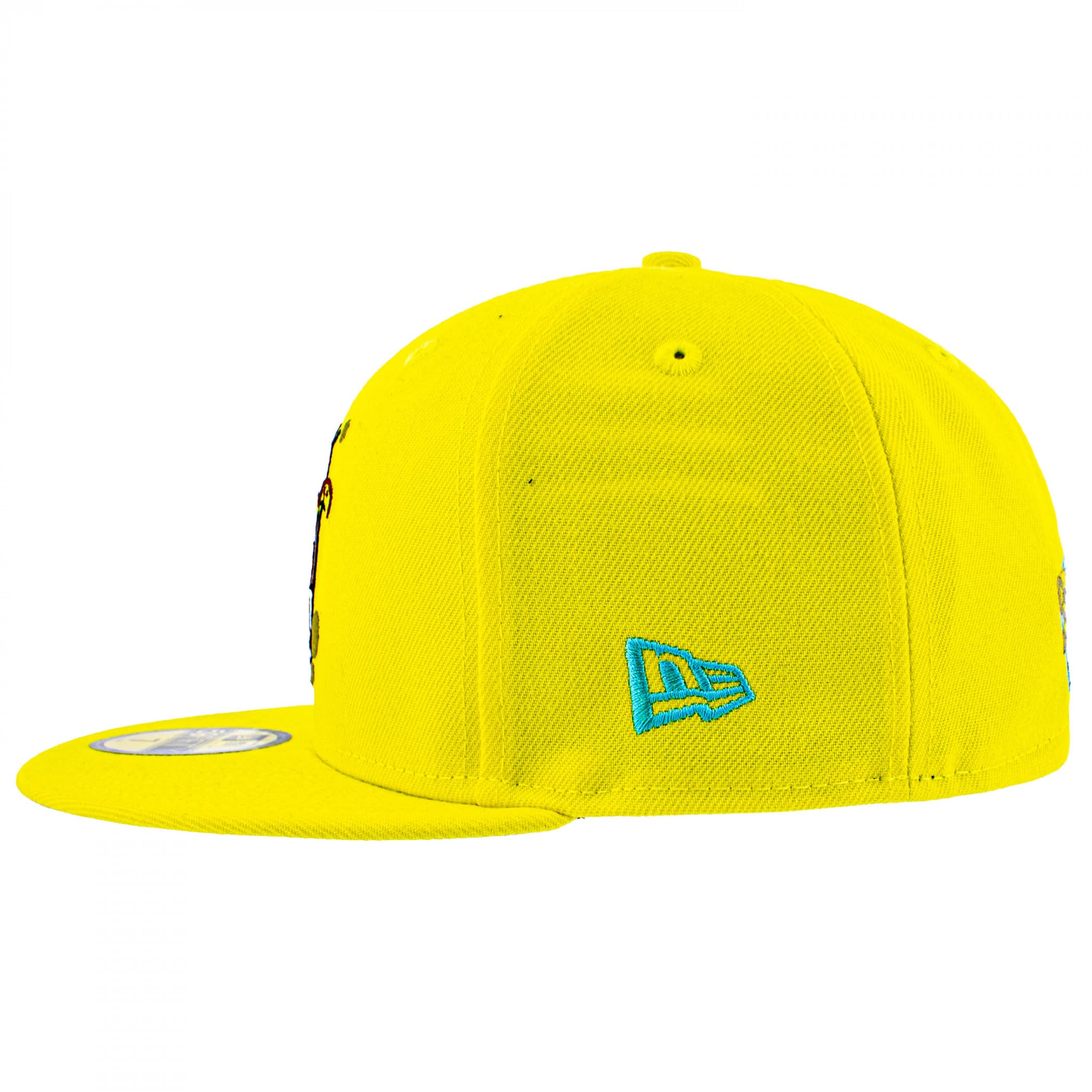 New Era Spongebob Squarepants Big Face 59Fifty Fitted Hat (US, Numeric, 7 5/8, Yellow)