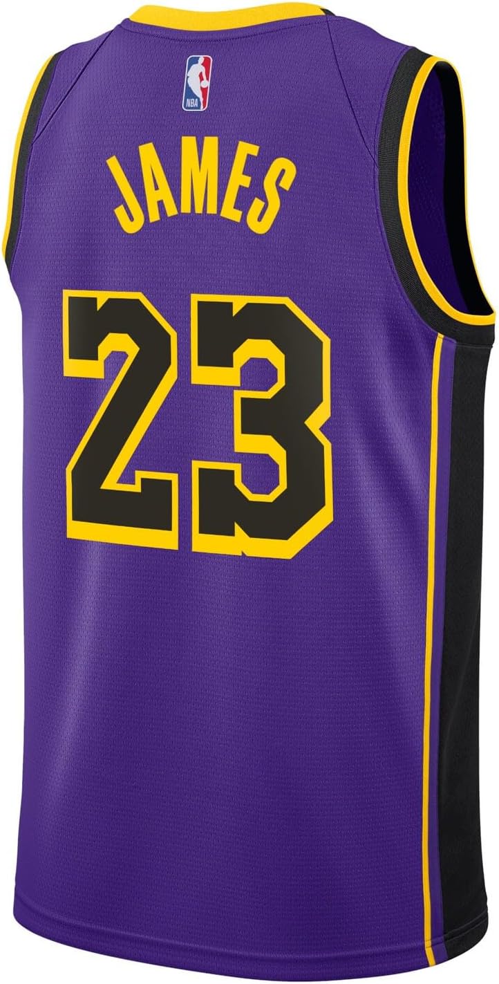 Lebron James Los Angeles Lakers NBA Kids Youth 8-20 Purple Statement Edition Swingman Jersey