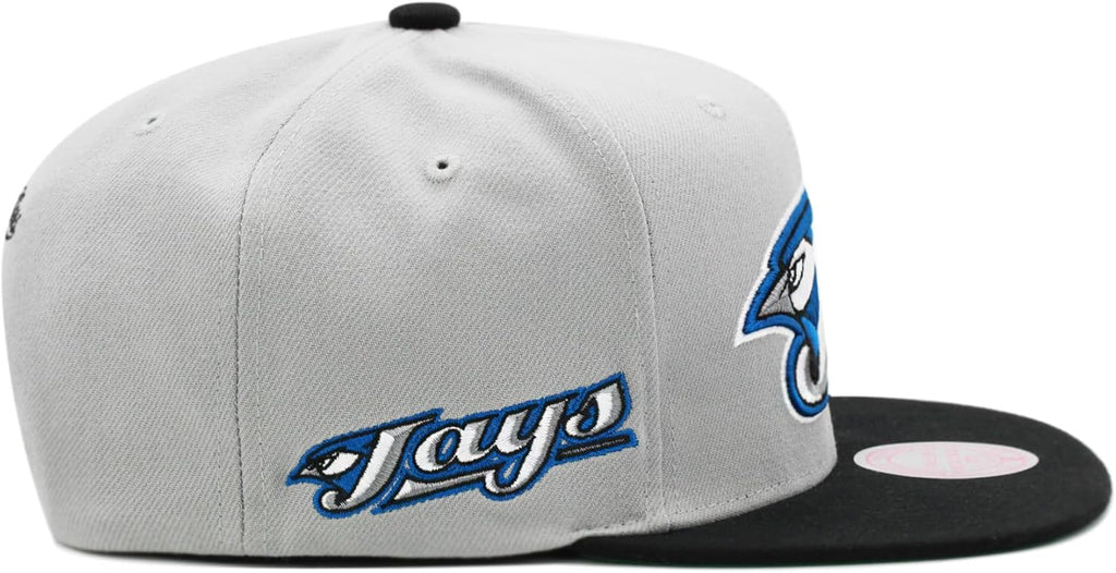 Mitchell & Ness Toronto Blue Jays Cooperstown MLB Away Snapback Hat Cap - Grey/Black