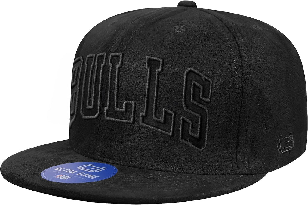 Ultra Game Mens NBA Official Suede Snap Back 3D Embroidered Team Logo Baseball Cap Hat