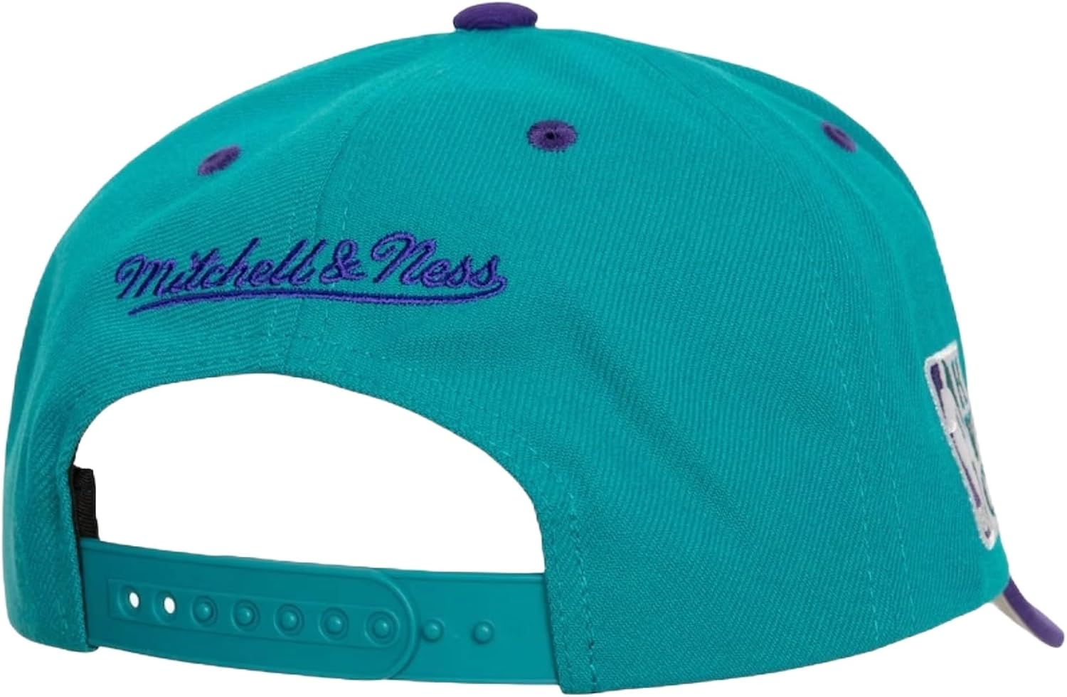 Mitchell & Ness Charlotte Hornets NBA Crown Jewels HWC Snapback Hat Cap Teal/Purple