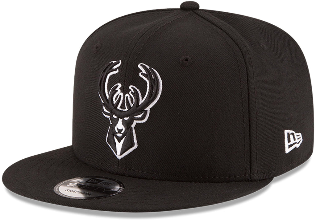 New Era NBA 9FIFTY Black White Adjustable Snapback Hat Cap One Size Fits All