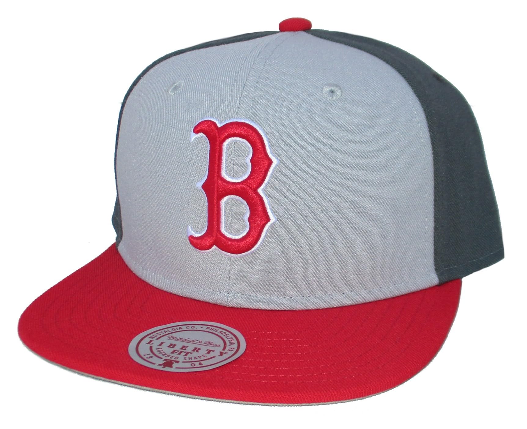 Mitchell & Ness MLB Triple Play Liberty Snapback Adjustable Hat Cap - Gray/Team Colors