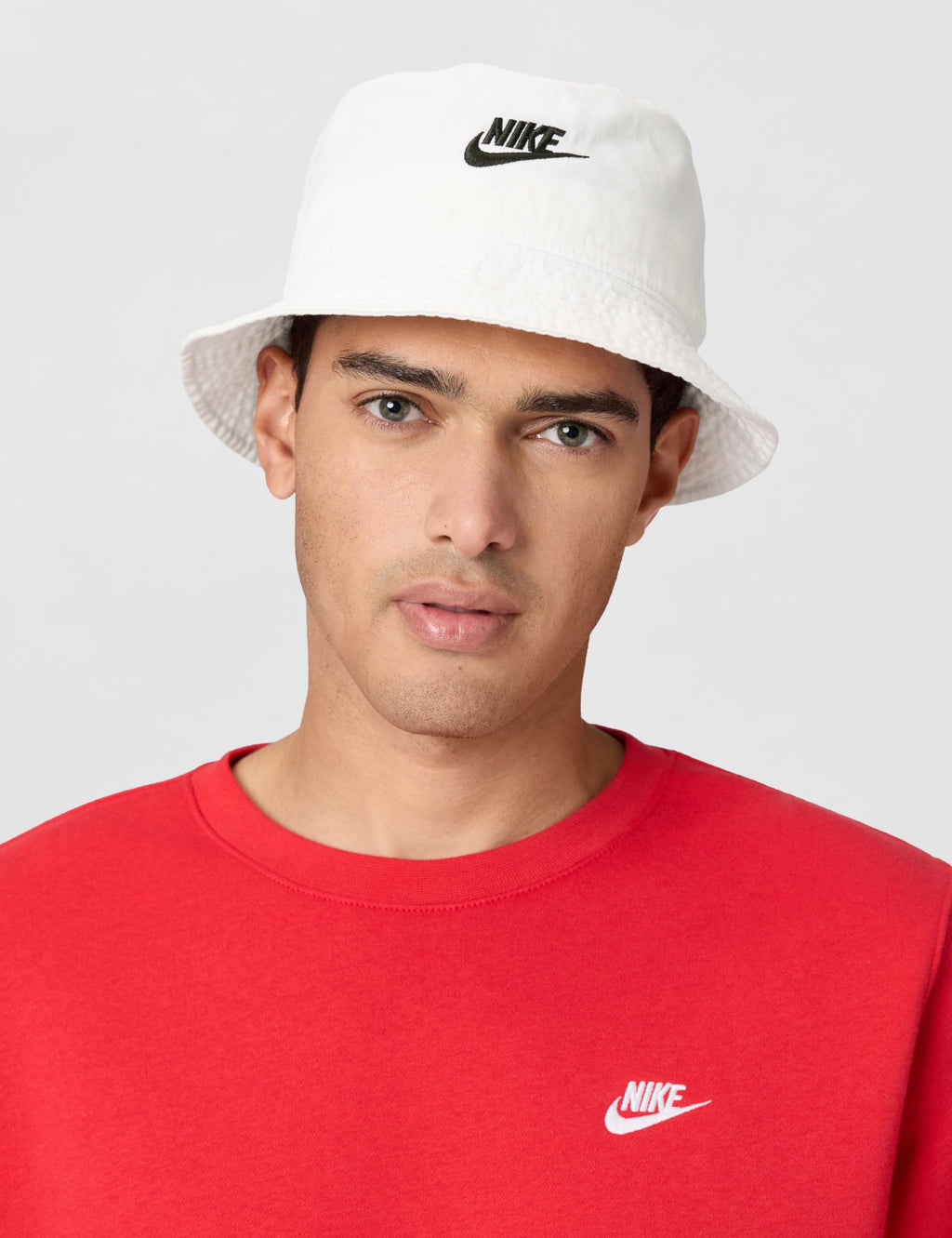 Nike Apex Futura Washed Bucket Hat, White/Black, Large