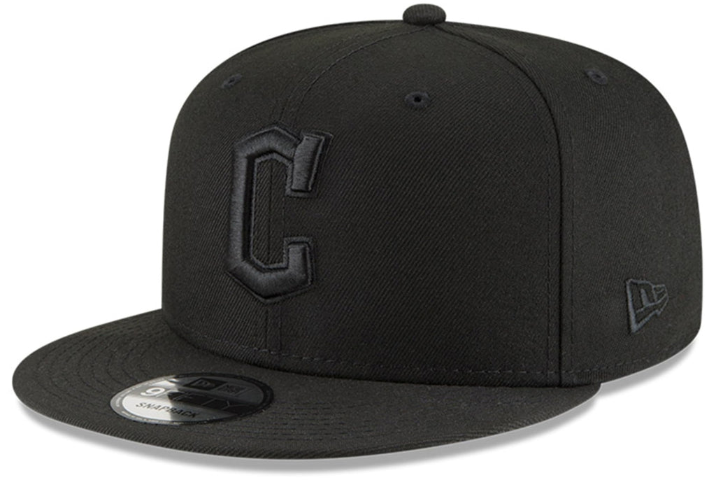 New Era MLB 9FIFTY Black Black Primary Logo Team Adjustable Snapback Hat Cap