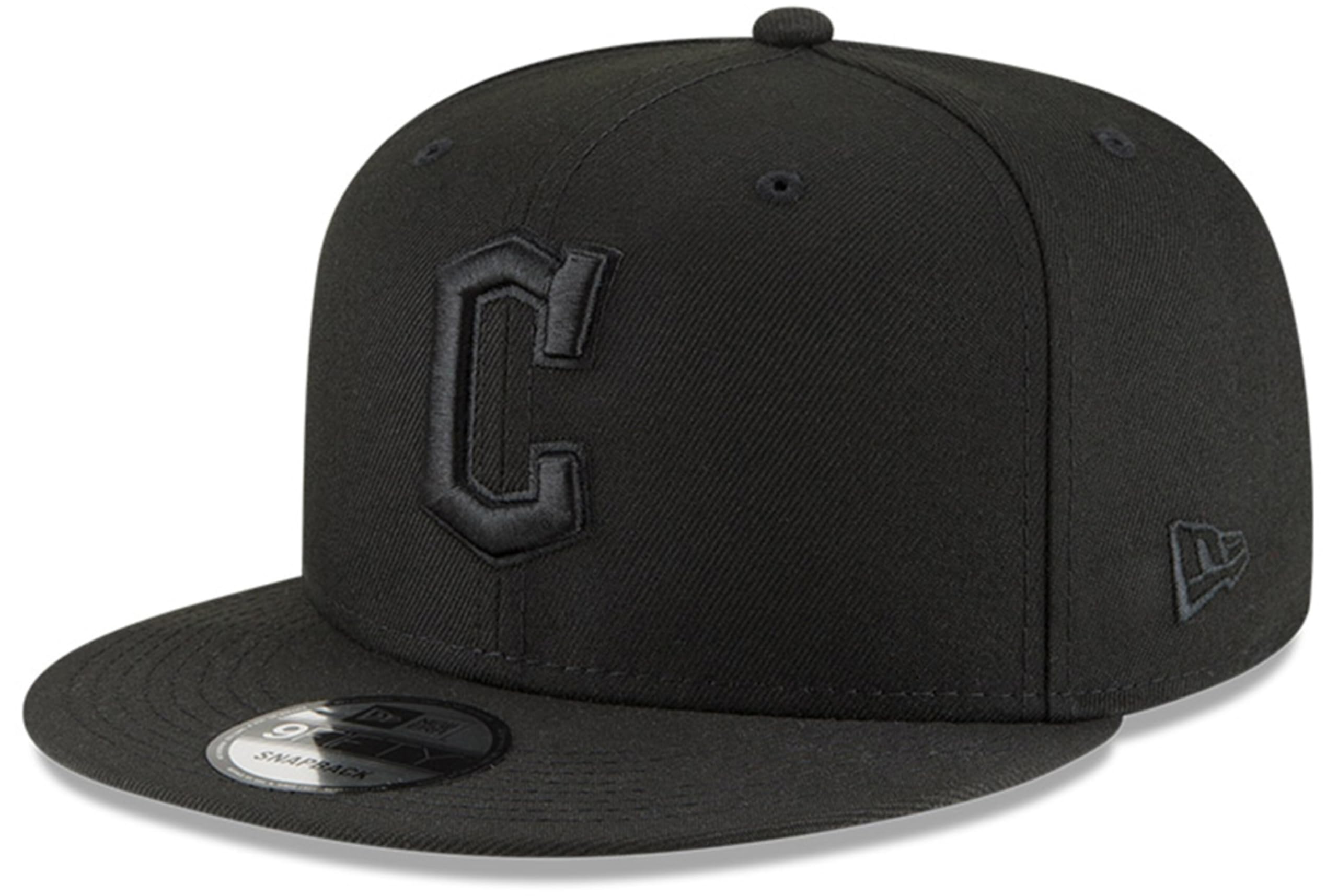 New Era MLB 9FIFTY Black Black Primary Logo Team Adjustable Snapback Hat Cap