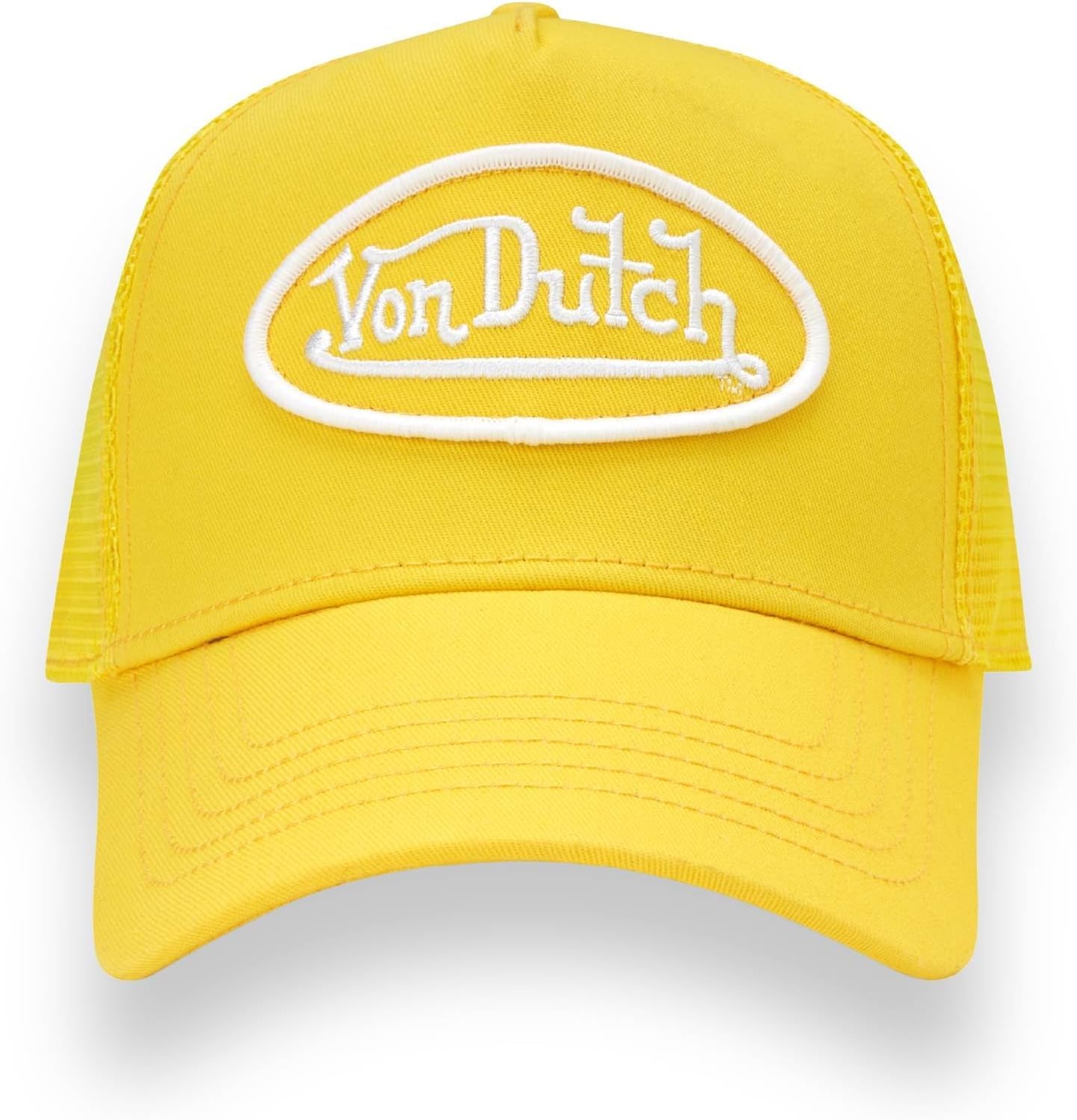 Von Dutch Unisex Trucker Hat - Retro Classic Solid Color Mesh Back Snapback Baseball Cap for Men & Women.