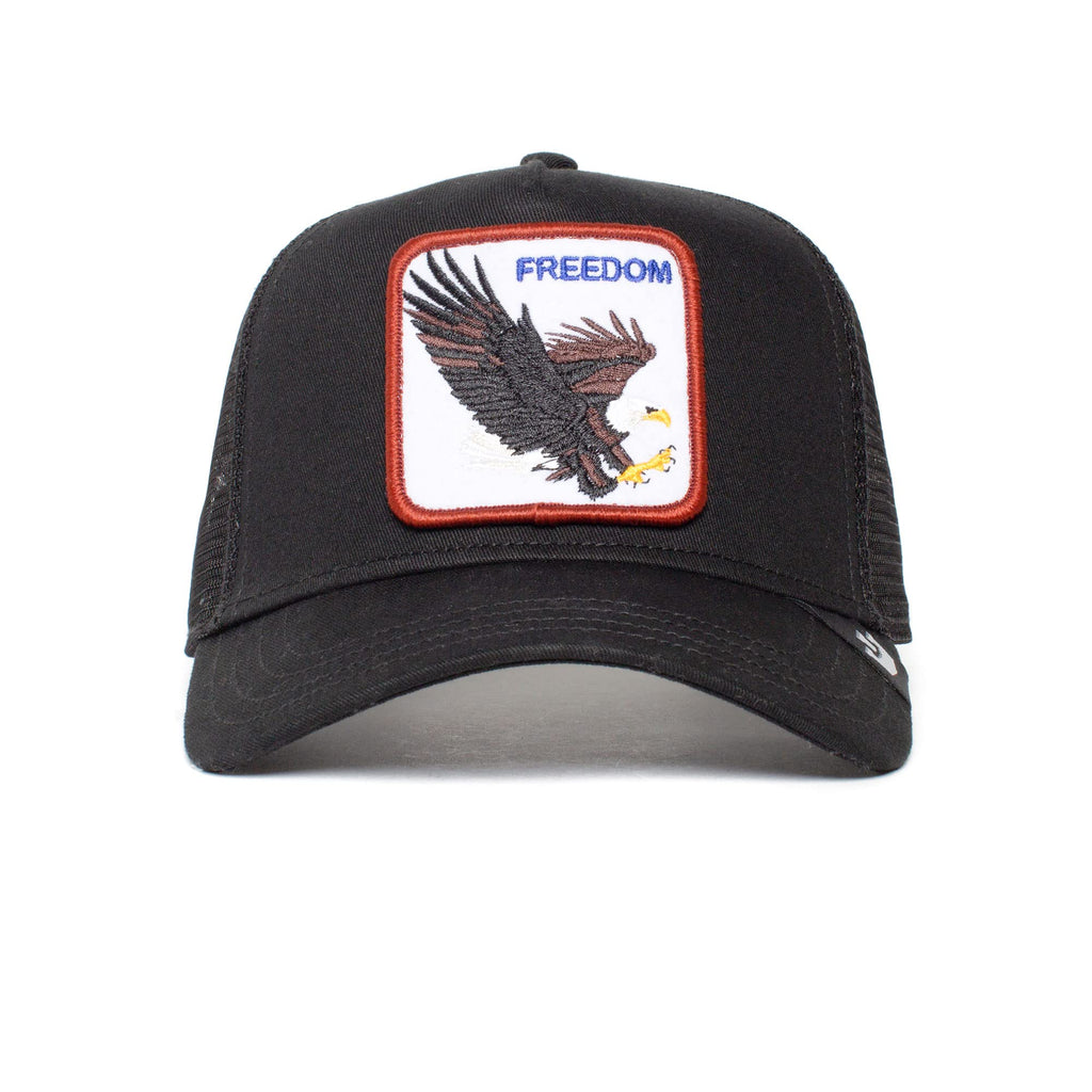 Goorin Bros. The Farm Unisex Original Adjustable Snapback Trucker Hat, Black (The Freedom Eagle), One Size