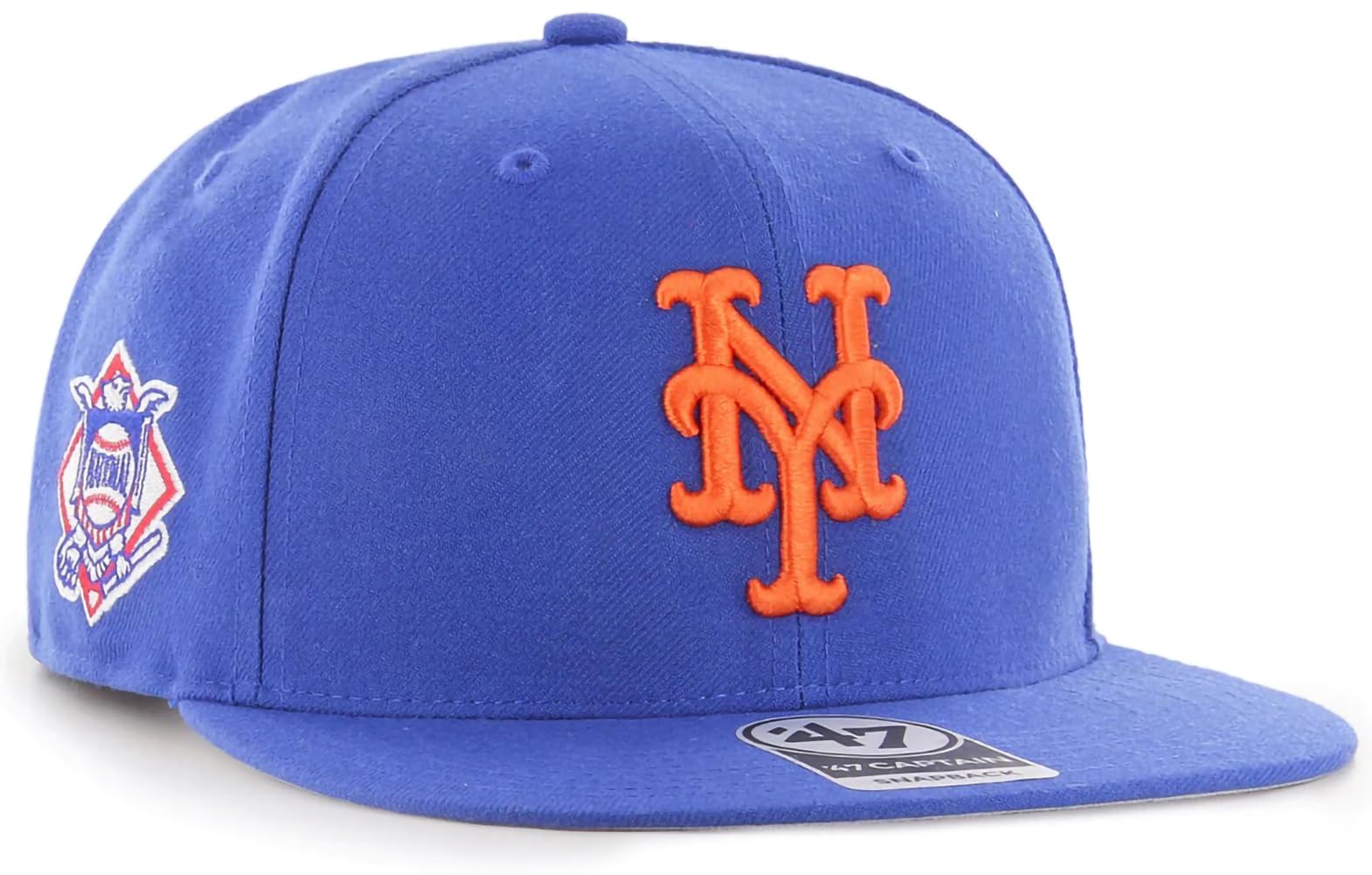 47 MLB Sure Shot Captain Hat Adjustable Structured 6-Panel Snapback Hat Cap, Adult One Size Fits All