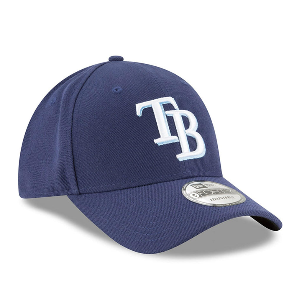 New Era MLB The League 9FORTY Team Color Primary Logo Adjustable Hat Cap One Size Fits All - Tampa Bay Rays Navy