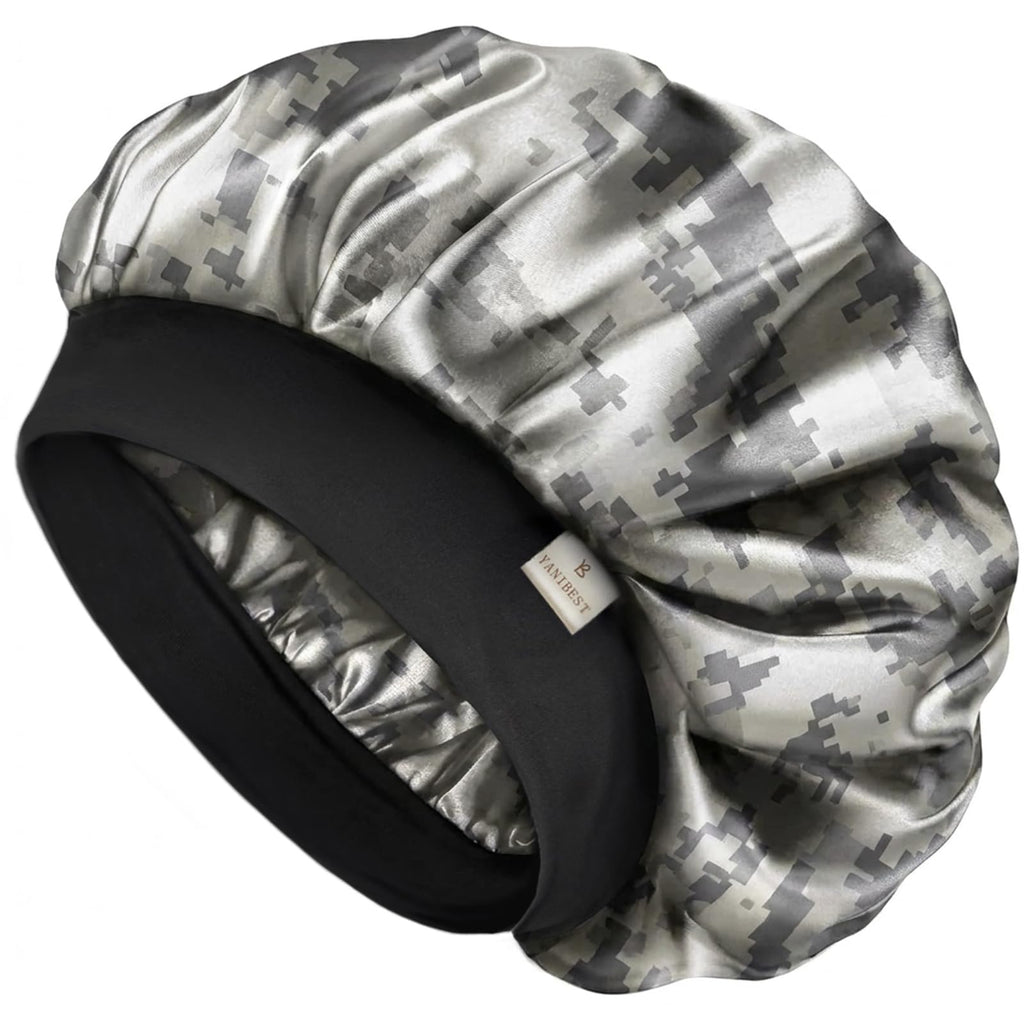YANIBEST Silk Bonnet for Men Women Hair Bonnet for Sleeping Double Layer Satin Bonnet for Natural Curly Hair Unisex Sleep Cap