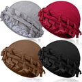 4 Pieces Satin Lined Turban Silky Head Wraps for Men, Mens Turban Head Scarf for Hair