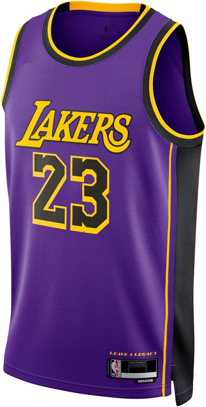 Lebron James Los Angeles Lakers NBA Kids Youth 8-20 Purple Statement Edition Swingman Jersey