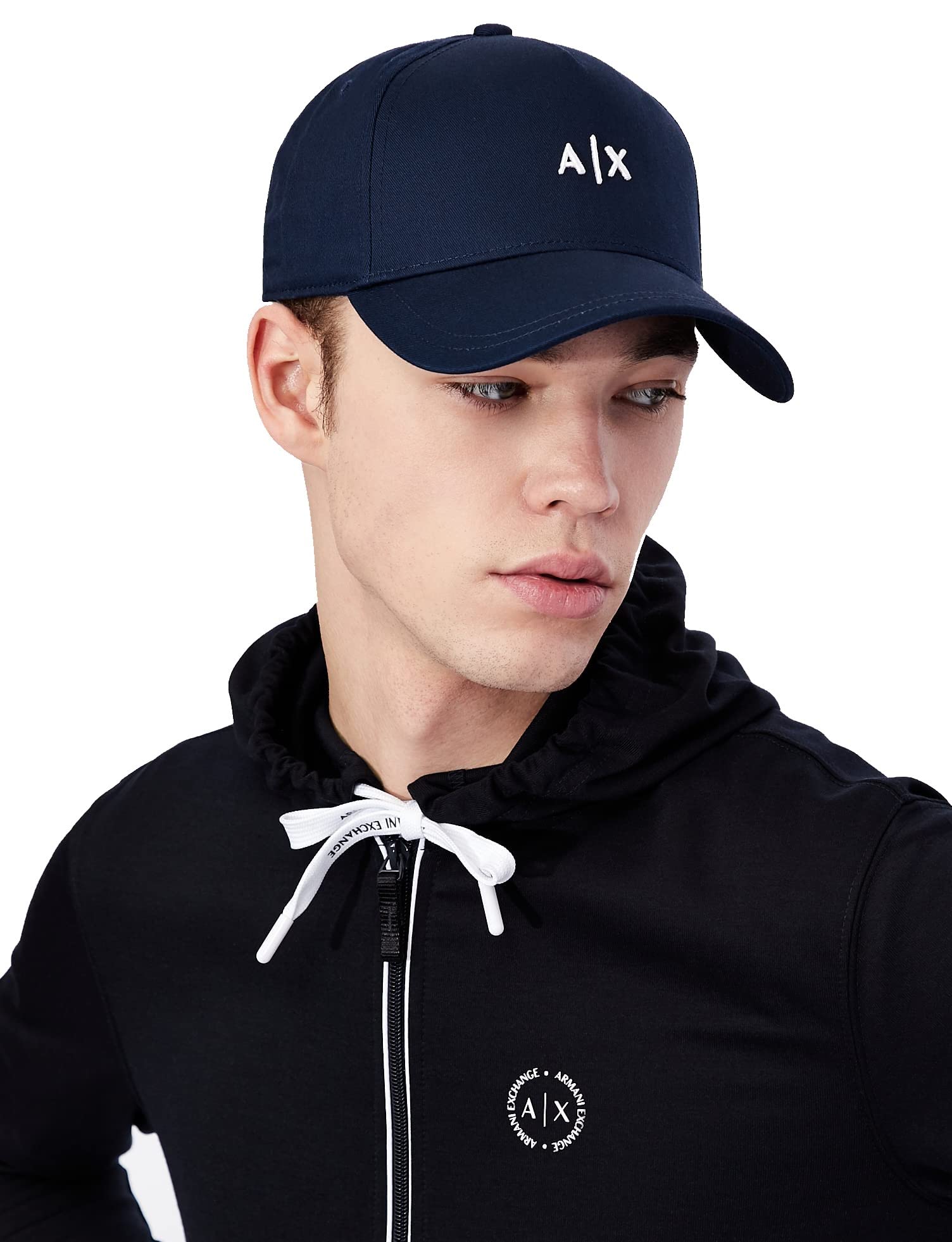 Armani Exchange Men's Small Contrast Logo Baseball Hat