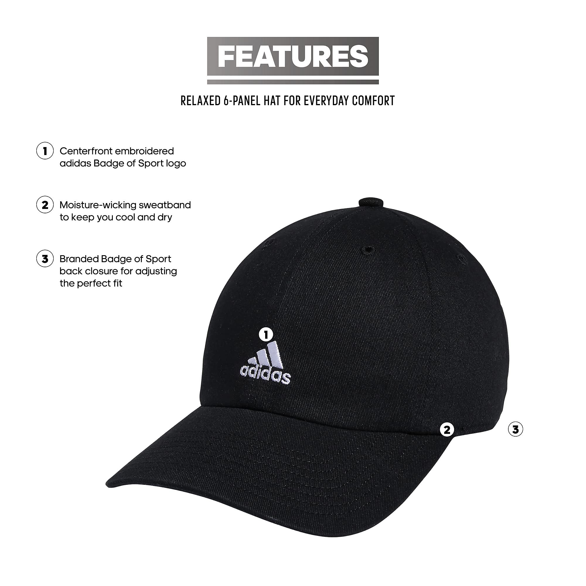 adidas Womens Saturday Baseball Cap – Adjustable Cotton Hat, Athletic Relaxed Fit