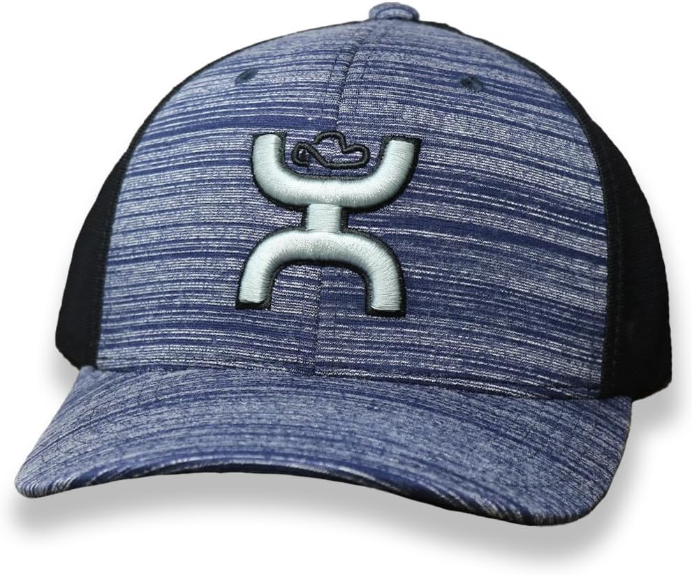 Hooey Men's Embroidered Logo Flexfit Trucker Cap - 2231NVBK L XL