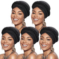 DRESHOW African Women Turban Caps Beanie Twist Headscarf Pre-Tied Twisted Braid Headwraps for Women Chemo Cancer Cap
