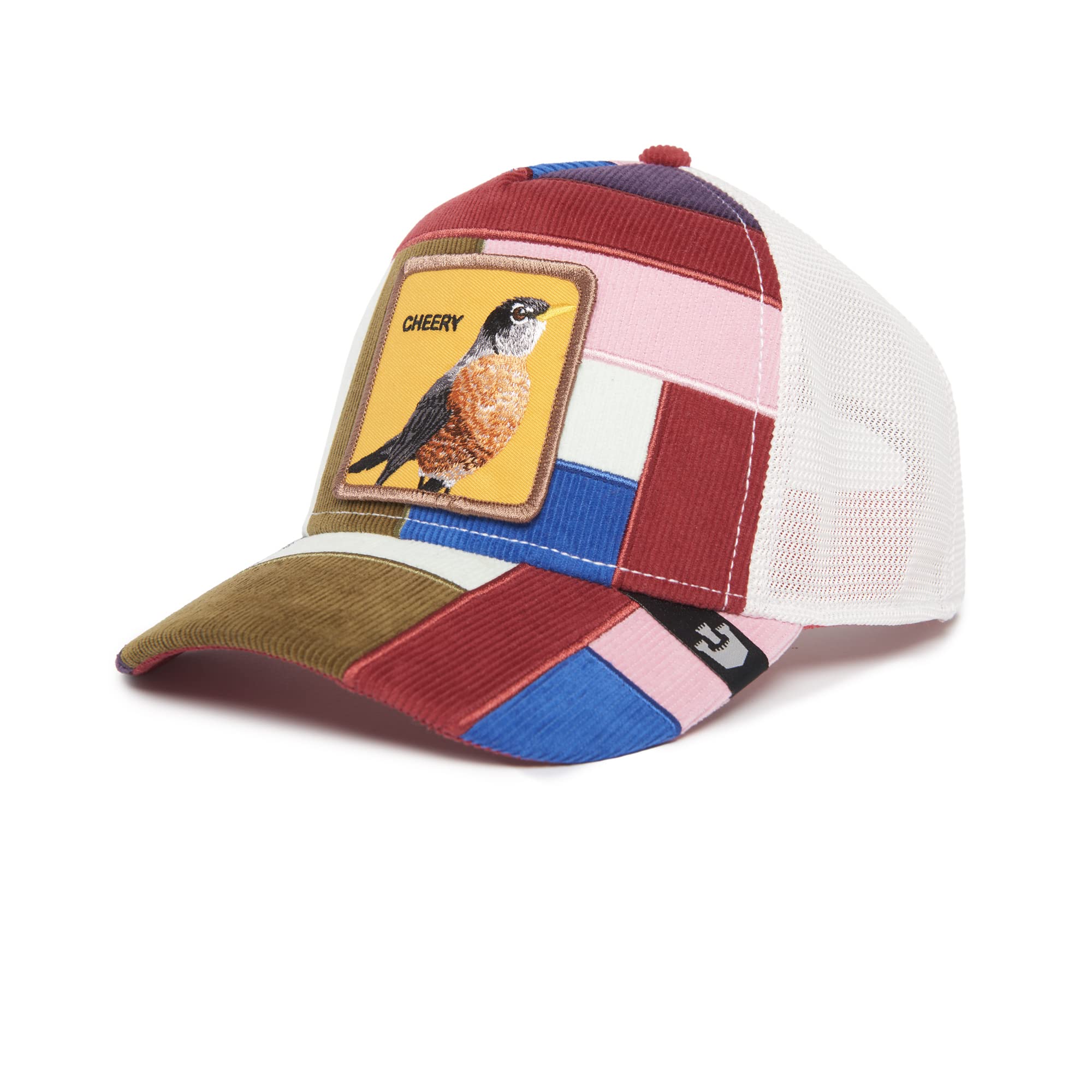 Goorin Bros. The Farm Patchwork Collection Unisex Trucker Hat, Red (Right Side of The Bed), One Size