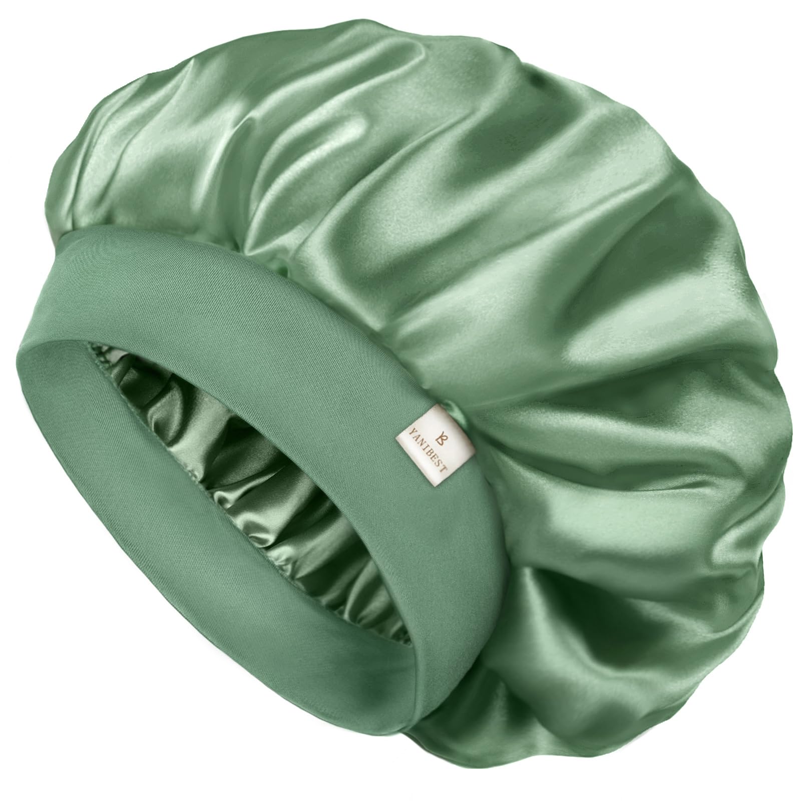 YANIBEST Silk Bonnet for Men Women Hair Bonnet for Sleeping Double Layer Satin Bonnet for Natural Curly Hair Unisex Sleep Cap