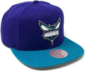 Mitchell & Ness Charlotte Hornets Core Basic Snapback Adjustable Hat Cap - Purple