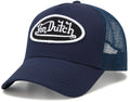 Von Dutch Unisex Trucker Hat - Curved Bill Mesh Back Retro Classic Colorblock Snapback Baseball Cap for Men and Women