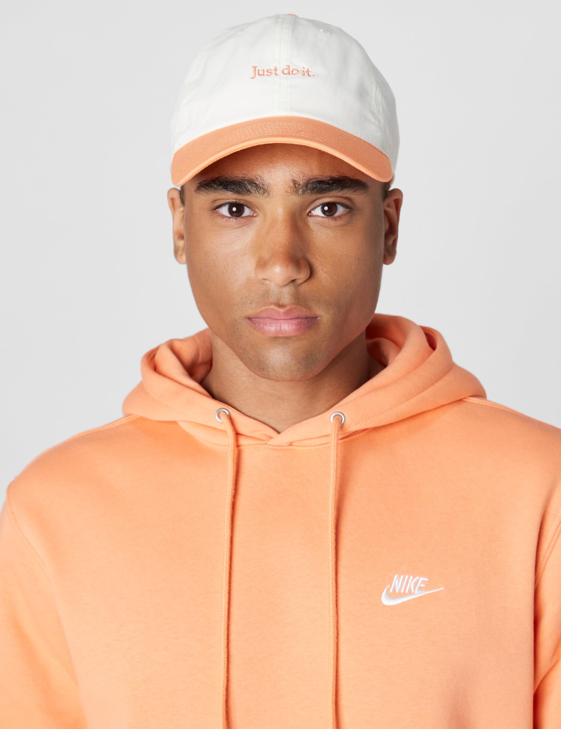 Nike Club Unstructured JDI Cap, Sail/Orange Frost/Orange Frost, 1SIZE