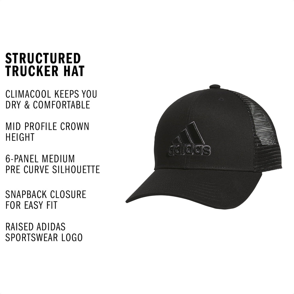 Adidas Unisex Trucker Hat – Sport Snapback Cap