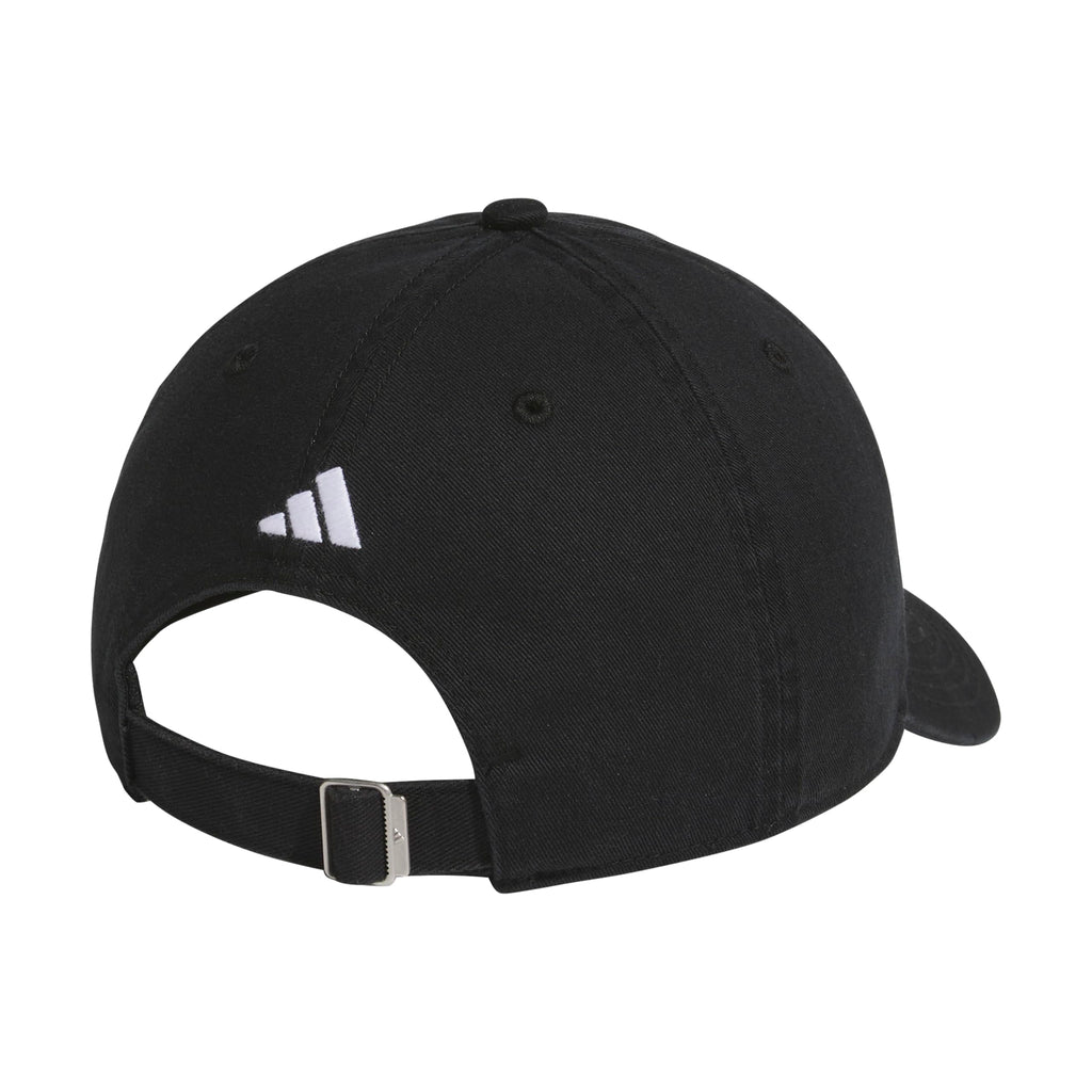 adidas Men's Ultimate Hat Relaxed Crown Adjustable Fit Strapback Cotton Baseball Cap, Black/White