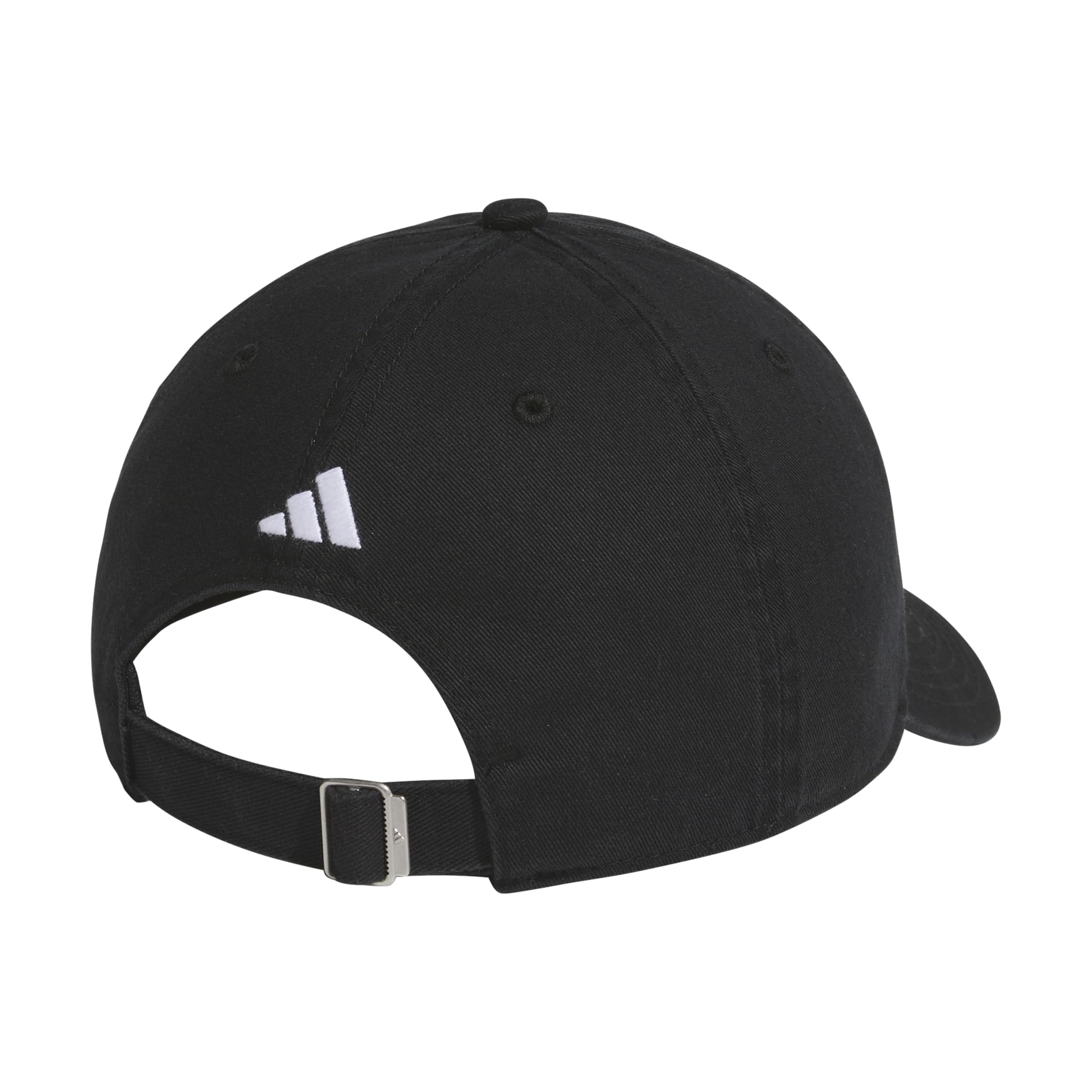 adidas Men's Ultimate Hat Relaxed Crown Adjustable Fit Strapback Cotton Baseball Cap, Black/White