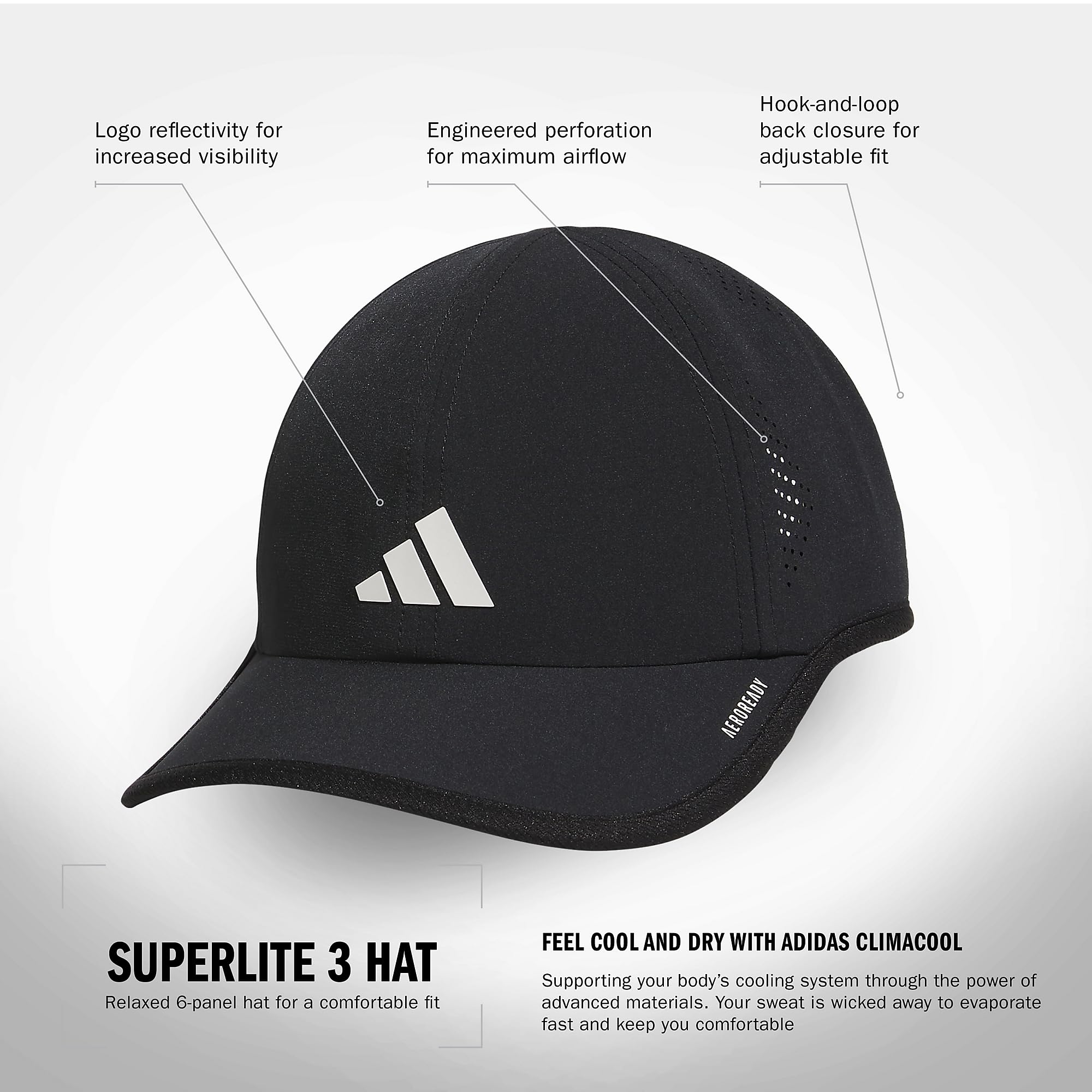Adidas Womens Superlite Hat – Lightweight Athletic Running Cap for Workouts