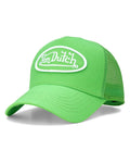 Von Dutch Unisex Trucker Hat - Retro Classic Solid Color Mesh Back Snapback Baseball Cap for Men & Women, Size One Size, Bright Green