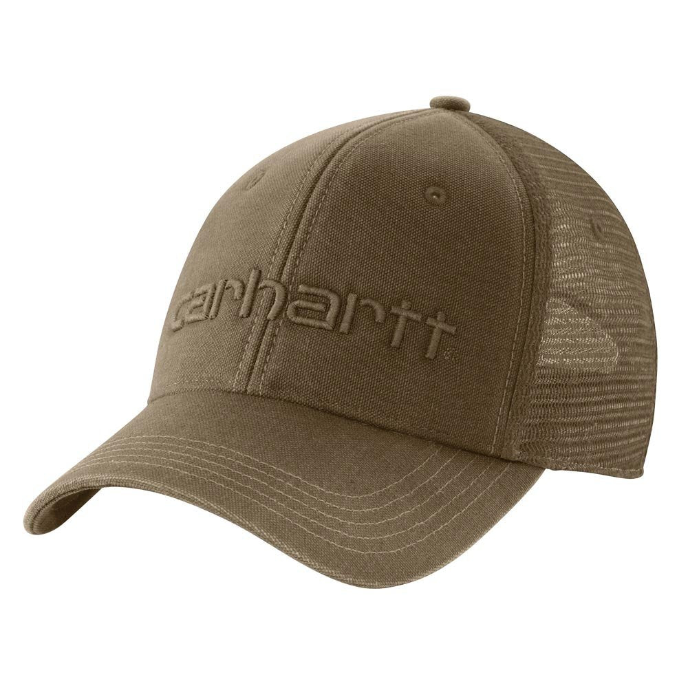 Carhartt Men's Canvas Mesh-Back Logo Graphic Cap