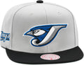 Mitchell & Ness Toronto Blue Jays Cooperstown MLB Away Snapback Hat Cap - Grey/Black