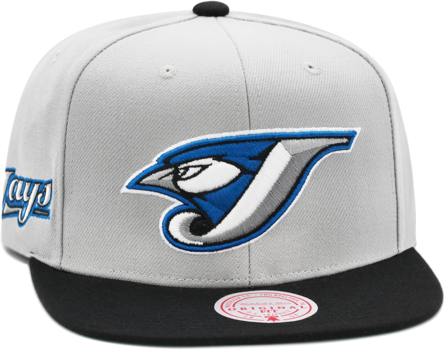 Mitchell & Ness Toronto Blue Jays Cooperstown MLB Away Snapback Hat Cap - Grey/Black
